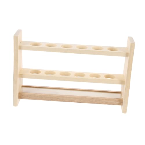 OFFIGAM 木製試験管ラック 対応 軽量で頑丈な試験管収納ホルダー 実験室や学校向け多用途スタンド 色彩析用比色架