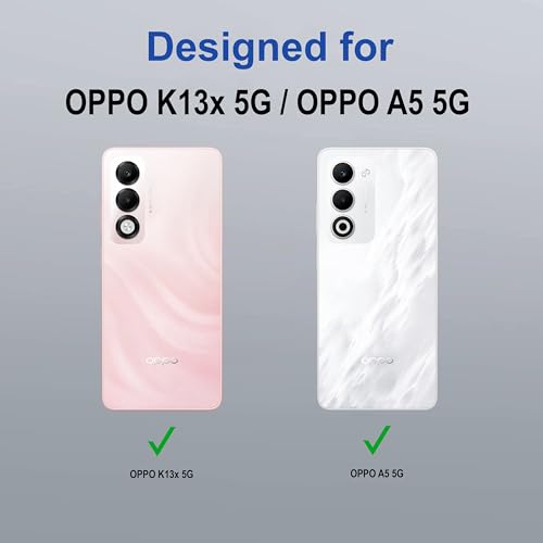 Image of Zapcase Back Case Cover for Oppo K13x 5G | Magnetic Case with Built-in Metal Ring | Supports MagSafe Charger, Wallet & Car Mount | Shockproof Hybrid PC + TPU | Black