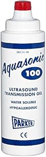 Parker Aqua Sonic 100 Ultrasound Gel, Ultrasonic Transmission Gel, Water Soluble Hypoallergenic Bacteriostatic, Non-Sensitising Gel for Therapeutic Medical Ultrasound and Beauty Application, 250ml