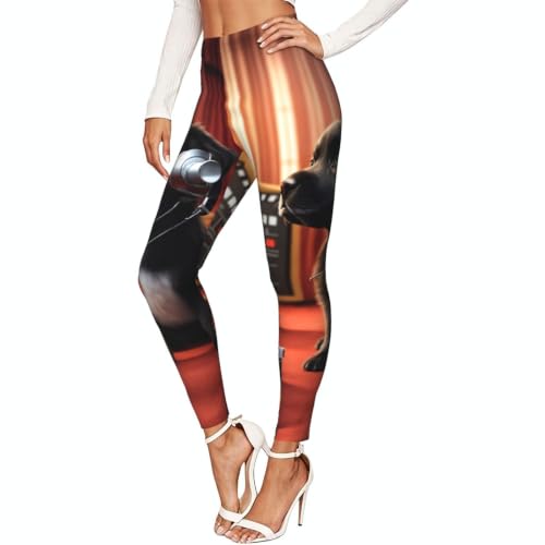 Leggings de compresión suave con estampado de perros mallas deportivas mujer para fitness