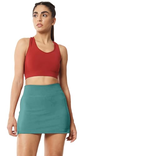 Image of Mehrang Skirt with Shorts for Women's & Girl's Solid High Waist Flared Skater Short Mini Skirt