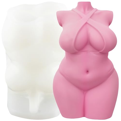 GLITZXFH 3D Body Candle Molds Woman Body Silicone Candle Mold for Candles Making Resin Casting Aromatherapy Candles Wax Polymer Clay Home Decoration
