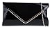 Girly HandBags Womens Glossy Oversized Clutch Bag Black