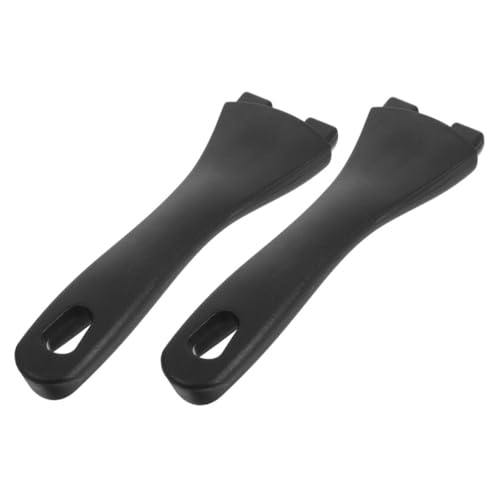 TOVINANNA 2 Piezas Mango de Sartén de Baquelita Ergonómico y Resistente al Calor Reemplazo para Sartenes Ollas y Woks con Diseño Ligero y Práctico para Colgar de Unidades Negras