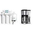 APEC Water Systems ROES-50 Essence Series Top Tier 5-Stage & Ninja 12-Cup Programmable Coffee Brewer, 2 Brew Styles, Adjustable Warm Plate, 60oz Water Reservoir, Delay Brew - Black/Stainless Steel