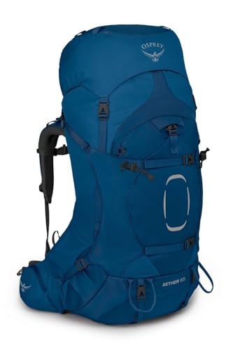 Osprey Herr Aether 65 vandringspaket, Djupt vattenblått, S/M, Ryggsäck