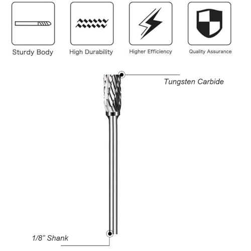Fresa de carburo de tungsteno con punta de 3mm miniatura 4