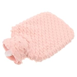 VALICLUD Rosa Wärmflasche mit Plüschbezug