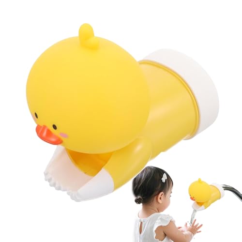 Extensor de grifo para niños pequeños, extensión de grifo de pato, diseño suave a prueba de salpicaduras, ayuda para fregadero de 5.12 x 3.54 pulgadas, ayuda para el fregadero de los niños, baño