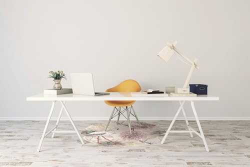 Protège-sol pour chaise à roulettes PVC résistant ø100 cm - 5