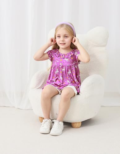 Image of Baby Girl Sleeveless T-Shirts Toddler Infant Girls Tank Top T-Shirt Viscose from Bamboo Summer Cool Tees 3Months-5T