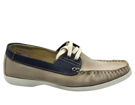 Women Suede Leather Dual Tone Boat Shoe
