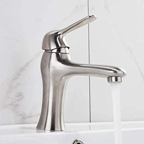 Robinet de salle de bain en acier inoxydable mitigeur pour lavabo de maison