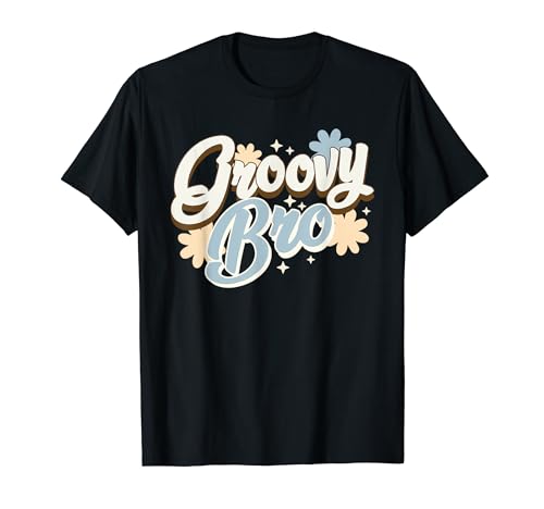 Retro Groovy Bro Matching Family 1st Birthday Party 60s 70s T-Shirt