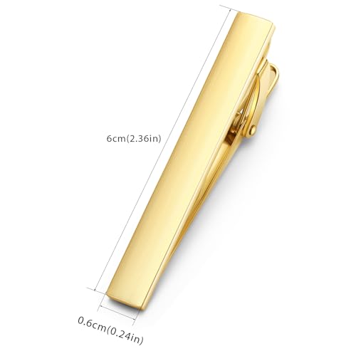 Image of HONEY BEAR 5cm /5.4cm /6cm Mens Tie Clip Bar for Normal Size Steel Business Wedding Gift 1.97 inch /2.12 inch /2.36 inch