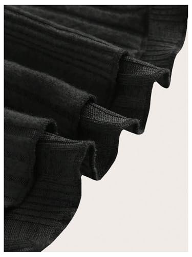 Verdusa Women's Plus Size Fall Dresses Bell Long Sleeve Lightweight Short Sweater Dresses Corset Dress4