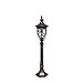 TQXDD Einfache 60cm Outdoor Retro Terrasse Post Light Aluminium Kugel Glas Bildschirm Säule Laterne E27 Antike Weg Landschaft Light Wasserdicht IP65. Bodensäulen-Lampe Gartenpfad-Leuchten Hofbeleuchtu