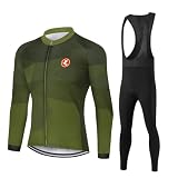 UGLY FROG 77ESRONGDB03 Conjunto Ciclismo Hombre Manga Larga,Ropa Ciclismo Invierno Bib Pantalones con 20D para Almohadillas De Gel