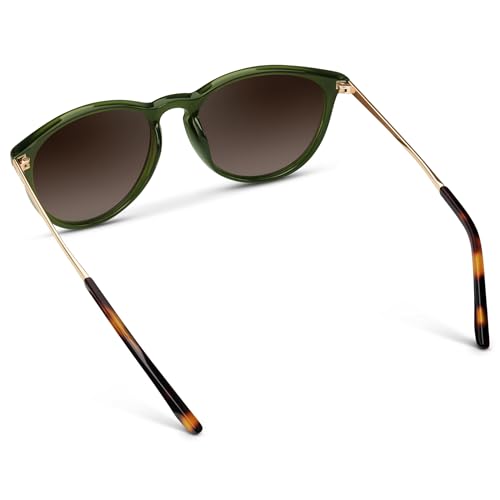 Image of WearMe Pro Round Polarized Sunglasses for Women - UV400 Protection, Lightweight Frame, Vintage Retro Style