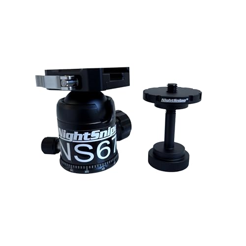 BOG DeathGrip Ball Head Conversion Kit | Ball Head Adapter + NS67 Ball Head | for use with BOG DeathGrip Tripod