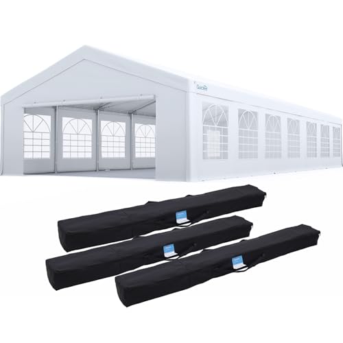 Quictent 20x50ft Heavy Duty Party Tent Outdoor Canopy Tent Carport Wedding Event Shelter BBQ Wedding Tents for Parties with Storage Bags(Church)