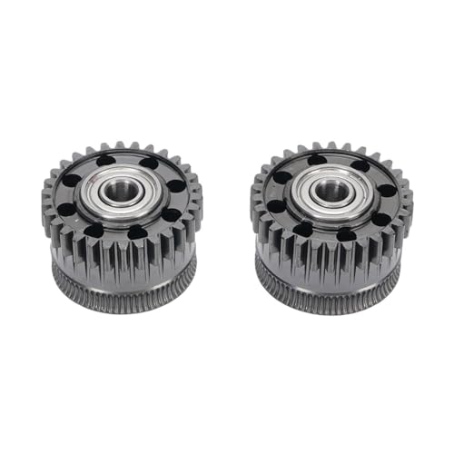 Ejoyous 2Pcs DLC Coated Hardened Steel Gear Kit for K2 Plus High Replacement Durable Extruder Gear