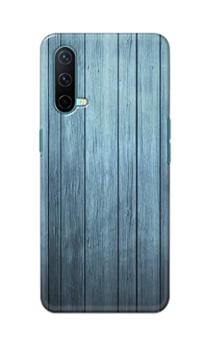 Image of Printed Hard Back Cover Case for OnePlus Nord CE 5G Back Cover (Wooden Blue) -702