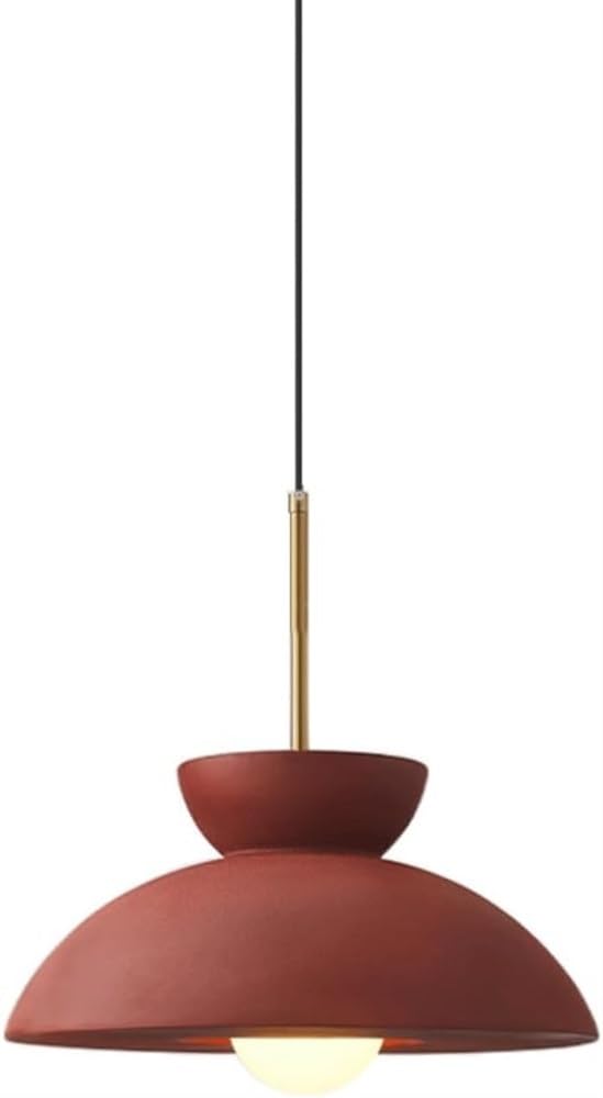 Hertl E27/E26 Base Ceiling Chandelier Lamps,Japanese Retro-Style Resin Hanging Lamp Lampshade,Flush Mount Lighting Fixtures,Bedroom,Balcony,Living Room Decoration Suspension Lights(Color:Pink)