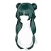 Probeauty Maomao Cosplay Wig, Long Dark Green Wigs with Buns for Anime Costume Halloween Party