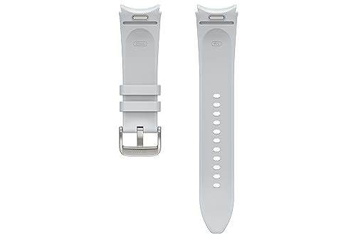 Image of SAMSUNG Galaxy Watch 6, 5, 4 Series Hybrid Eco Leather Band, T-Buckle Closure for Men and Women, Smartwatch Replacement Strap, Durable, One Click Attachment, Medium /Large, ET-SHR96LSEGUJ, Silver