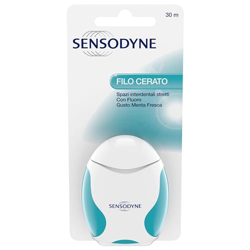 Sensodyne Filo Cerato Interdentale Gusto Menta Fresca, 30m