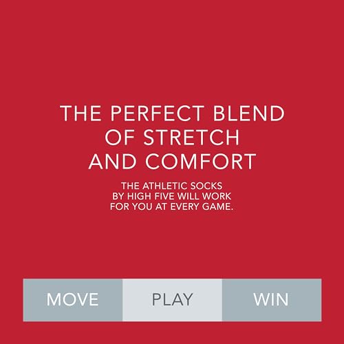 High Five Versatile Performance Knee-High Athletic Socks for Soccer, Football, and Softball, Scarlet, Small2