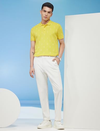 Image of United Colors of Benetton Men Cotton Solid Regular Fit Polo Shirt