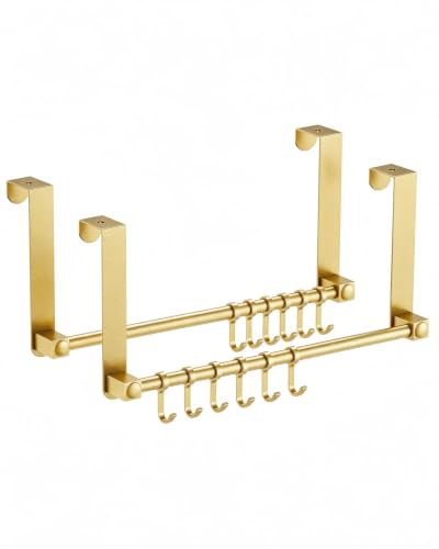 BOF 2 Pack Over The Door Hooks, Moving Door Hanger Organizer for Hanging