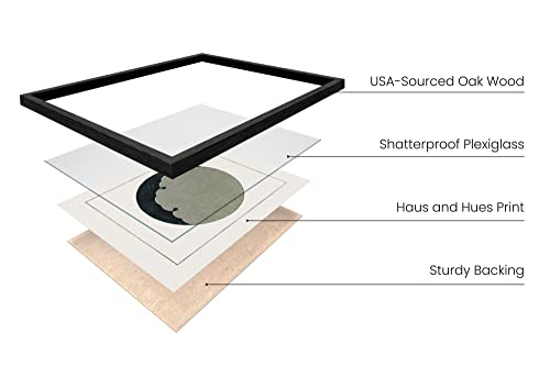 Haus And Hues Japanese Wall Art - Framed Japanese Art Wall Decor, Asian Wall Art Decor, Green Blue Wall Art Asian Paintings For Wall, Contemporary Japanese Prints, The Great Wave Poster (Framed Black) #TOP1