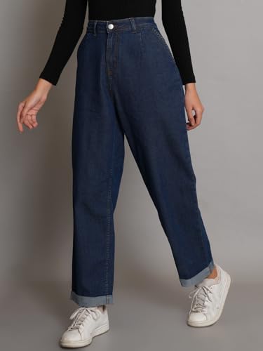 Image of KOTTY Women's Straight Fit High-Rise Stretchable Jeans