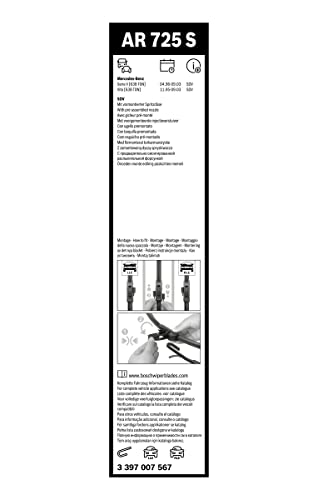 Tergicristalli Bosch Aerotwin AR725S, Lunghezza