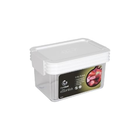 Click Clack Basics Storage Containers.45-Quart Airtight Container, White Lid Cover