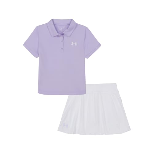 Image of Under Armour Girl's 2-piece Short Sleeve Tee and Skort Set, Lightweight and Comfortable