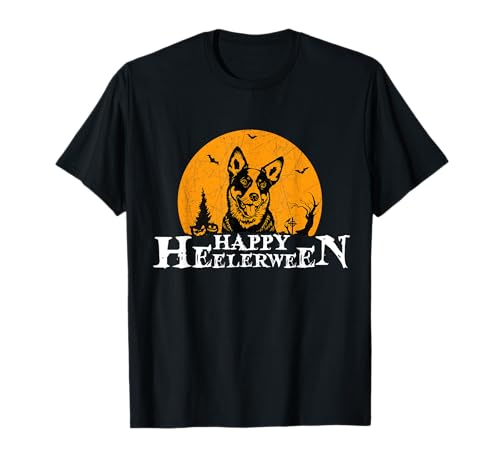 Happy Heelerween Blue Heeler Halloween Costume Heeler Dog T-Shirt