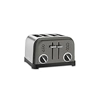 Cuisinart CPT-180BKS Classic 4-Slice Toaster, Black/Stainless Steel