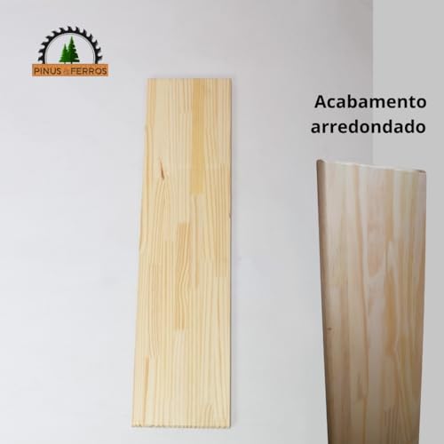 kit 4 Prateleiras estantes 80x20 Madeira pinus + suporte invisível