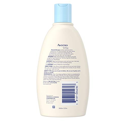Aveeno - Baby Wash & Shampoo Natural Oat Formula Lightly Scented - 12 Oz. #TOP2