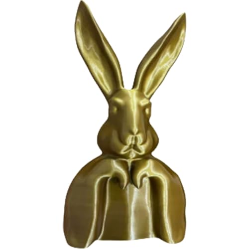 SJJSJJ Easter Gold Thinking Bunny Figurine,Intricately Sculpted Premium Resin Rabbit