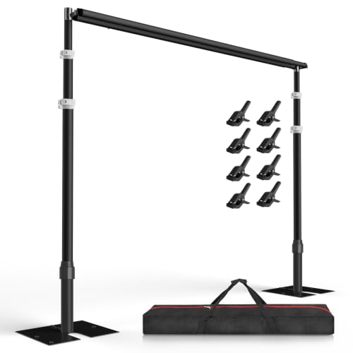 EMART Backdrop Stand Heavy Duty 10x10Ft Double Crossbar Pipe and Drape