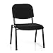 Produktbild hjh OFFICE Konferenzstuhl Besucherstuhl XT 600 XL Stoff, extra breite Sitzfläche, ergonomischer Vierfußstuhl, Rückenlehne, stapelbar, bis 150 Kg (schwarz)