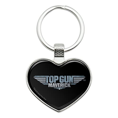 Top Gun: Maverick Logo Keychain Heart Love Metal Key Chain