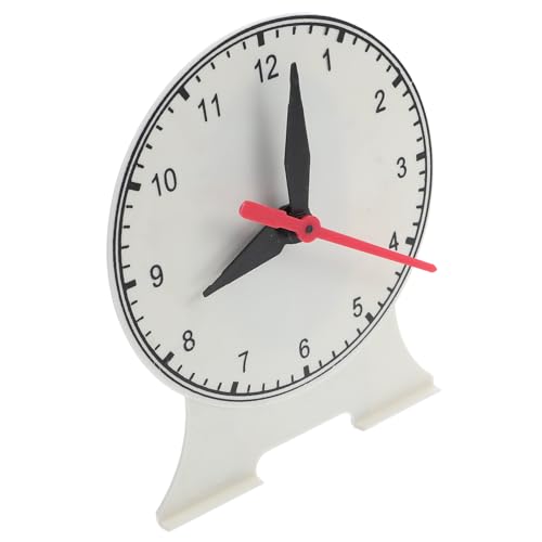 IMIKEYA Teaching Time Tool Boys and Girls Clock Learning Model 12cm Plastic Student Clock Moveable Hands