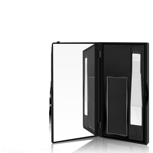 Ansatzpuder Root Cover Up, Haaransatz Puder, Ansatzfarbe zum Kaschieren vom Haaransatz, Haarpuder Haar Concealer, Haarpuder für Ausbesserung der Wurzeln für dünner werdendes Haar, 6.5g (Schwarz)