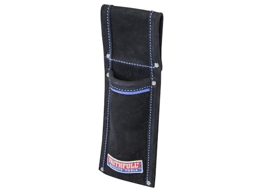 Faithfull Black Suede Leather Scaffold Level Holder for Tool Belt